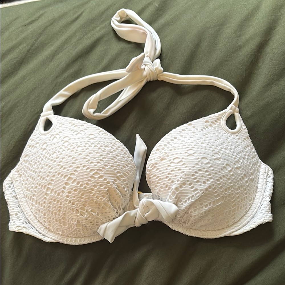 Victoria's Secret White Lace Pushup Bikini Top